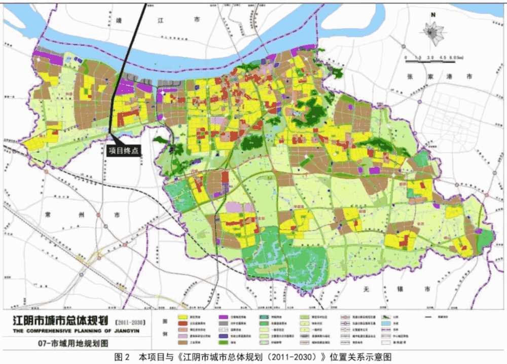 靖江城西大道与公新公路交叉处      江阴第二过江通道拟采用隧道穿越